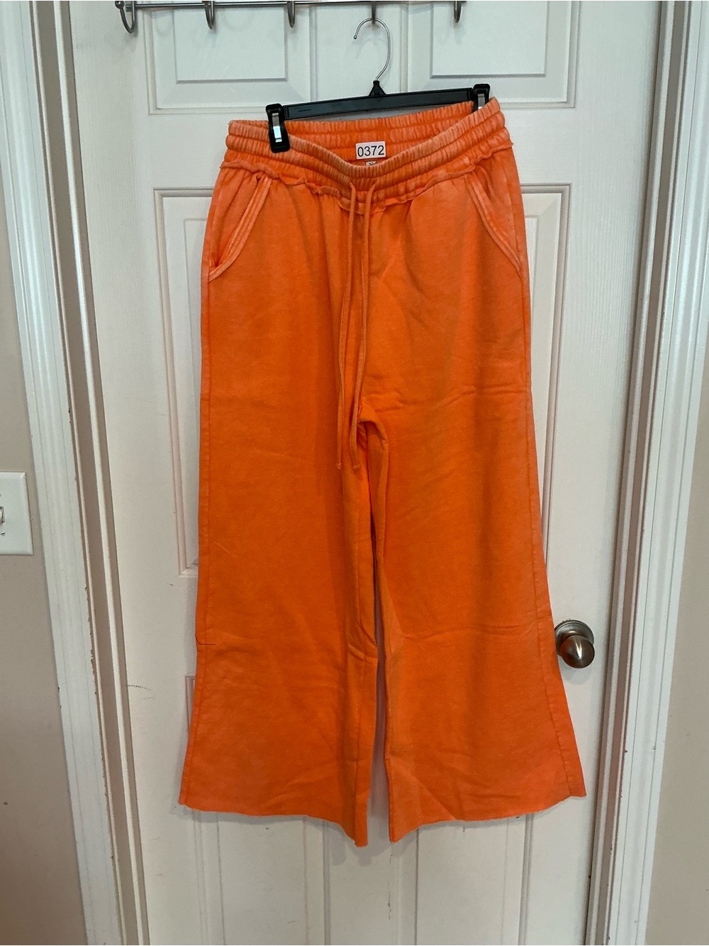 Zenana Outfitters Wide-Leg Drawstring Pants - Orange